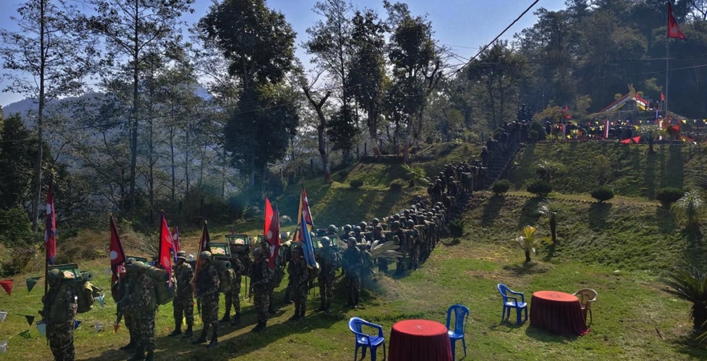 नेपाली सेनाको हरिहरपुरगढी–सिन्धुलीगढी पदयात्रा समापन