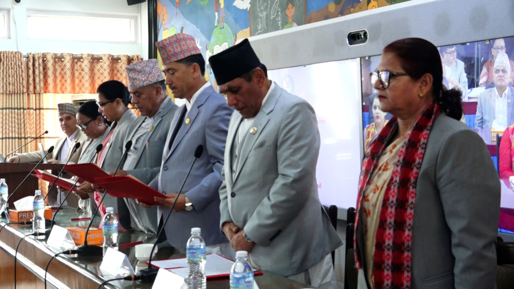 राष्ट्रियसभाका चार विषयगत समितिका सभापतिद्वारा सपथ