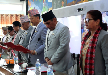 राष्ट्रियसभाका चार विषयगत समितिका सभापतिद्वारा सपथ