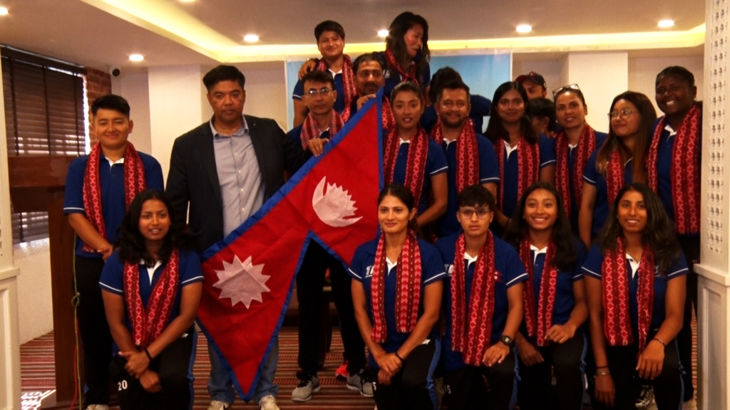 आईसीसी वुमन्स च्यालेन्ज ट्रफी खेल्न रुवान्डा जाने नेपाली  टोलीलाई बिदाइ