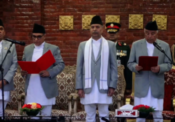 नवनियुक्त प्रधानन्यायाधीश डा. मनोजकुमार शर्माले पद तथा गोपनीयताको शपथ
