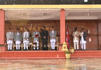 नवनियुक्त मन्त्रीद्वय गुरुङ र पुनद्वारा सपथ ग्रहण