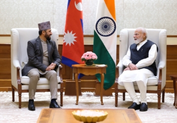 भारतीय प्रधानमन्त्री मोदी र रास्वपा सभापति रवि लामिछानेबीच भेटवार्ता