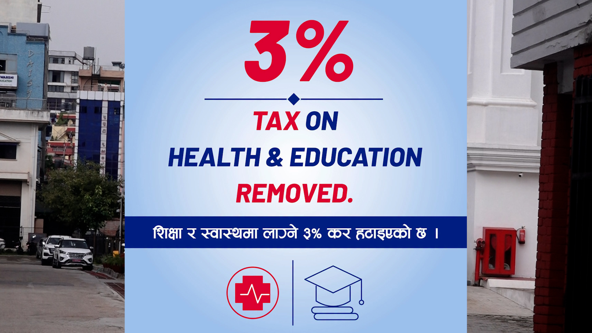 स्वास्थ्य, शिक्षामा लगाइएको ३ प्रतिशत कर कार्यान्वयन नगर्ने सरकारको निर्णय