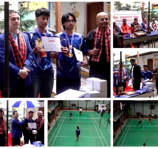देवीनगर क्लवले आयोजना गरेको आन्तरिक व्याडमिन्टन प्रतियोगीता सम्पन्न